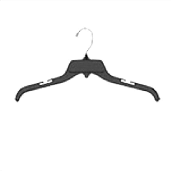 25 Black 17” Plastic Hangers BUNDLE 25 - Picture 2 of 4
